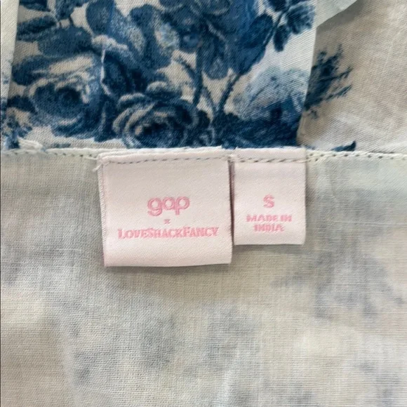 LoveShackFancy x GAP Blue Floral Mini Dress Women's Size Small Limited Edition - Picture 2 of 13